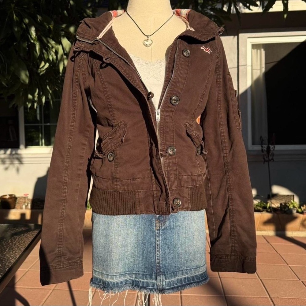 American Eagle Outfitters Chocolate Utility Jacket